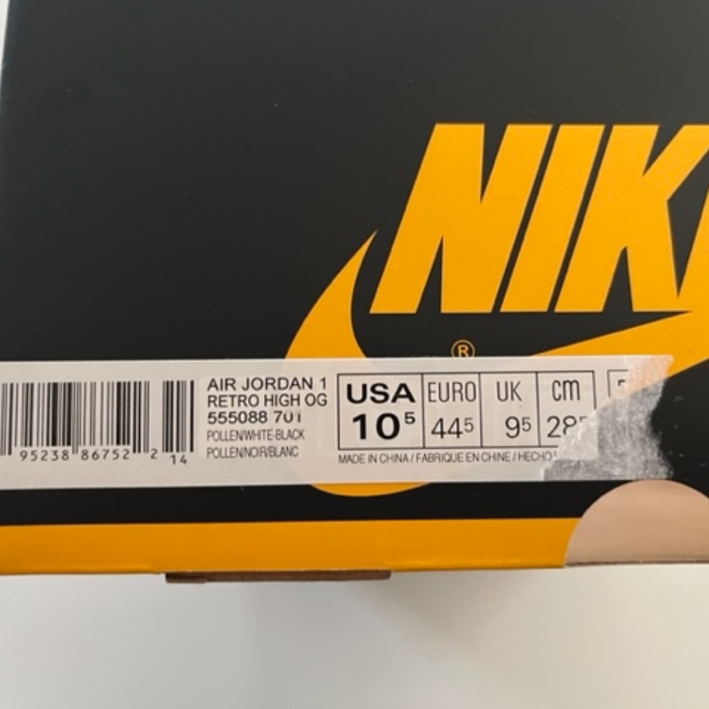 Jordan 1 High Retro OG Pollen Size 10.5